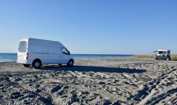 istock Motorhome Camping on the beach New Zealand 1432265341