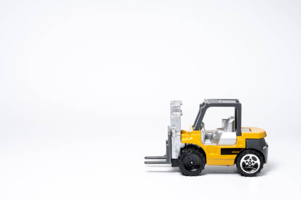 istock A model of a forklift on a white background. 1432274782