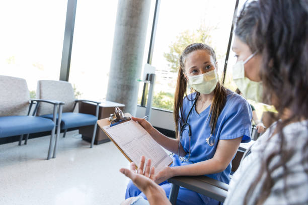 istock Unrecognizable woman asks female doctor about test results 1432280872