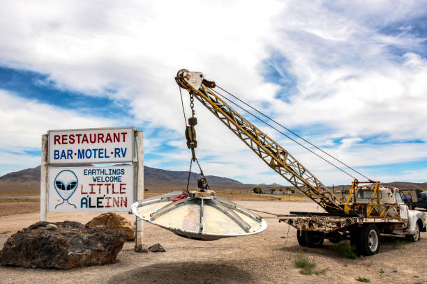 The Little Ale Inn is a landmark restaurant because of its proximity to Area 51. It is located in remote Rachel, Nevada, which is in the center of the Nellis Test Range, airspace used for testing and training by the US Air Force.\nRachel, Nevada, USA