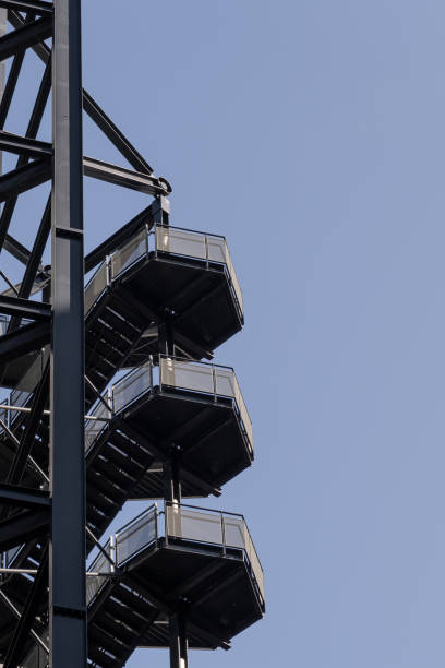 istock Modern building fire external fire escape staircase in London 1432282244
