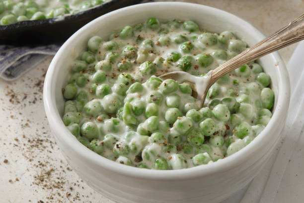 istock Fresh Home Made Creamed Green Peas 1432293027