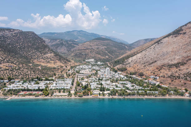 istock Greece, Aspra Spitia Village in Boeotia aerial panoramic drone view. 1432298290