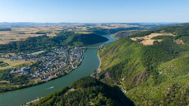 istock Aerial view over Mosel River - Brodenbach and Loef 1432303103