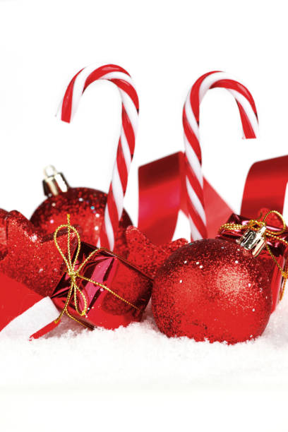 istock Christmas decorations in snow 1432304198