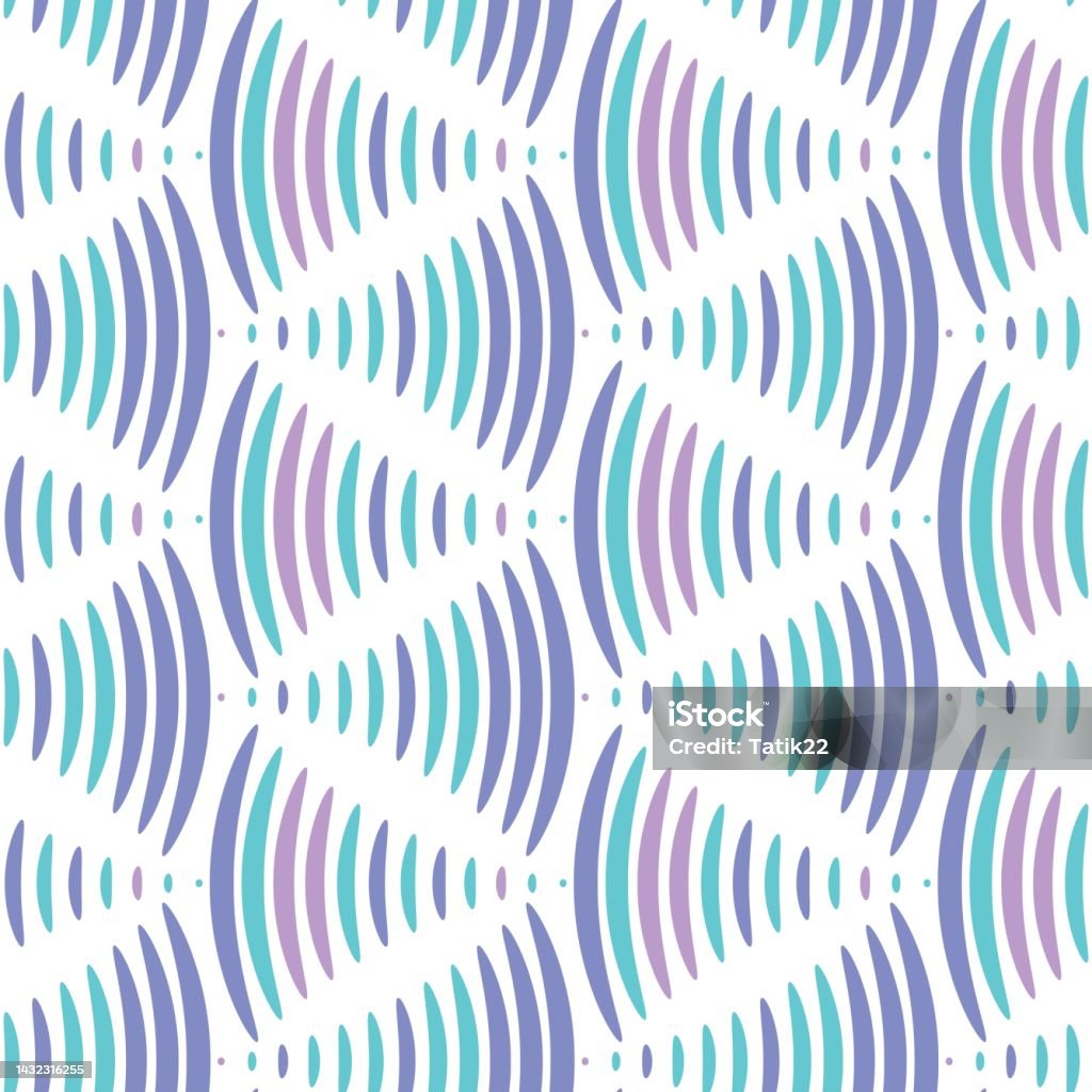 Wavy Pattern Of Lines On A Transparent Background Vector Seamless ...