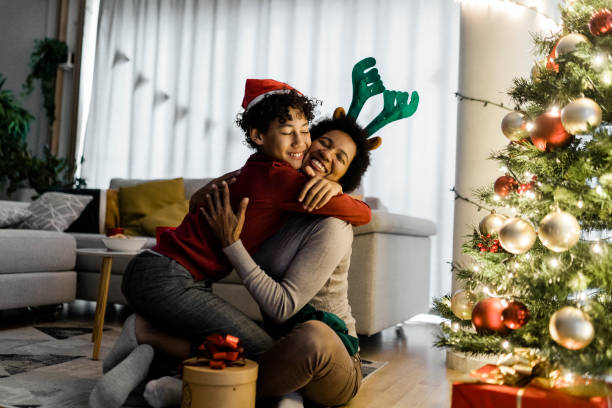 istock Mom and son spend New Year's holidays together 1432316906