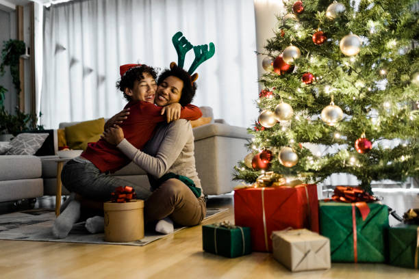 istock Mom and son spend New Year's holidays together 1432316965