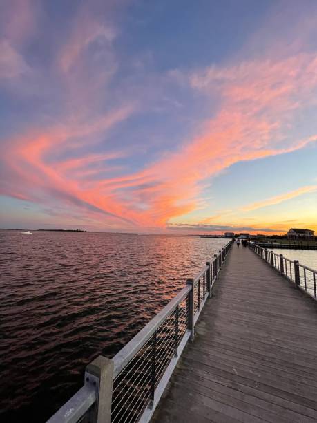 istock Eastern Sky at Dusk on Pier 1432318742