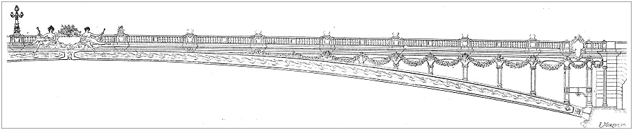Antique image: Pont Alexandre III model plan