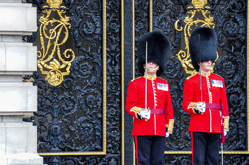 London, England - May 5, 2011 : Buckingham Palace during a Changing of the Guard Ceremony