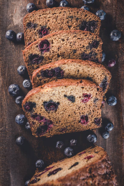istock Top View of Blueberry Banana Bread 1432328046