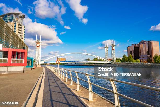 Manchester The Salford Quays In England Uk Stock Photo - Download Image Now - Salford, Salford Quays, Apartment