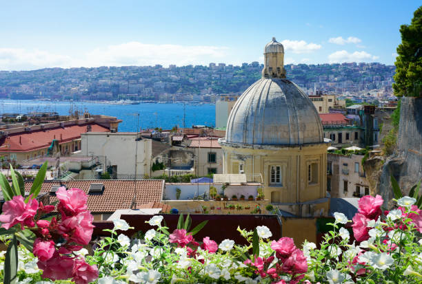 View at Naples city, Italy