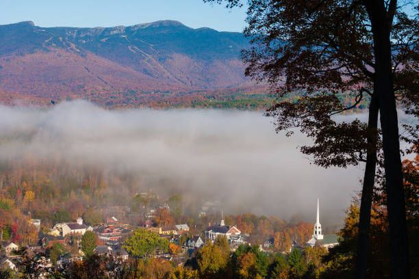Overlooking a quaint New England town