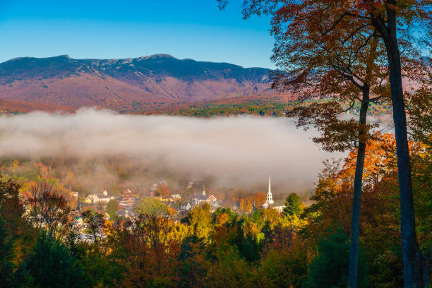 Overlooking a quaint New England town