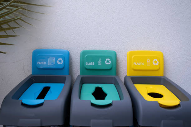 istock Colorful trash cans for recycling 1432339366