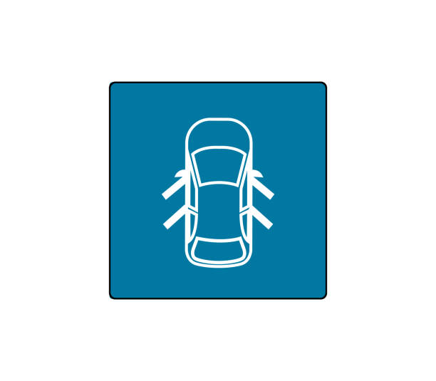 ilustrações, clipart, desenhos animados e ícones de o ícone de portas abertas do veículo. - car car door dashboard symbol