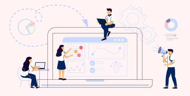 Workflow automation Workforce organization and management Workflow automation Workforce organization and management Business growth ways abstract concept vector illustration Project leadership Waterfall and agile Development team Productivity software process automation office stock illustrations