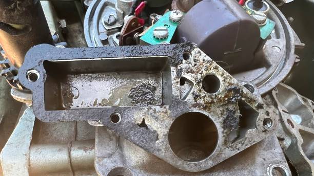 istock Inside of clogged dirty carburetor 1432342357