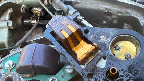 istock Inside of clogged dirty carburetor 1432342364