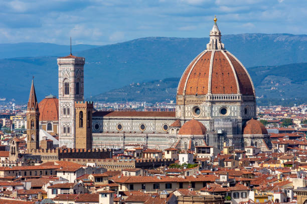 istock Florence cathedral (Duomo) over city center, Italy 1432348295