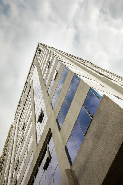 istock Modern office Skyscrapers on the sunny beautiful sky 1432353299