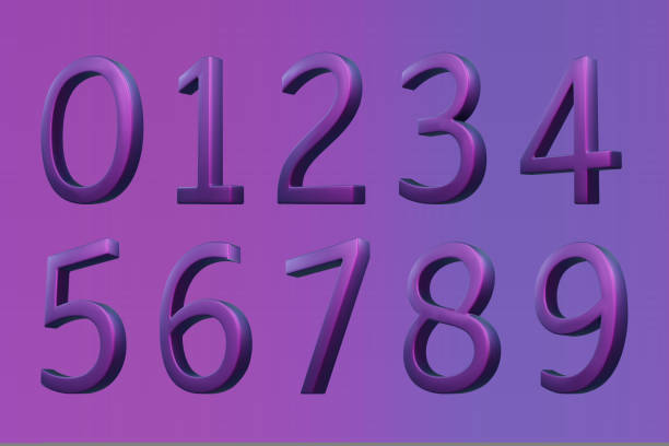 istock 3d neon isometric purple numbers. Futuristic neon count down vector illustration, digital design for web e-commerce sales promotion, abstract symbol typography. 1432353358
