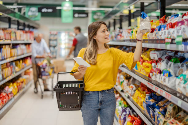 istock Female Consumer in Supermarket 1432355244