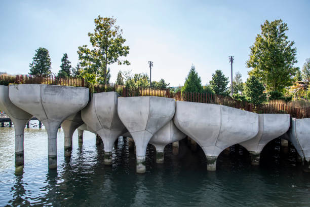 小さな島 - nyc greenway ストックフォトと画像