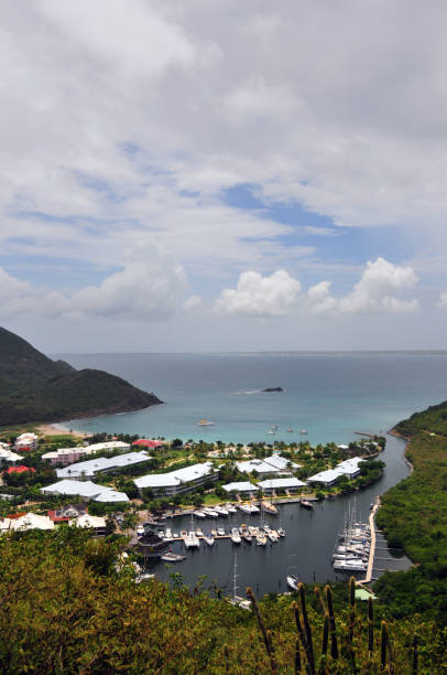 istock Anse Marcel - view over the beach, marina and hotels, Saint Martin (French side) 1432358829