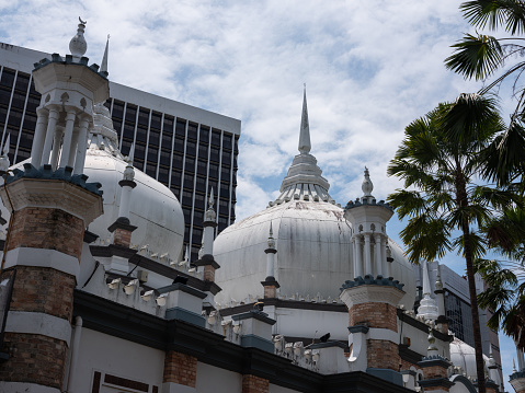 Detail shot of Masjid Sultan Abdul Samad architecture in Malaysia