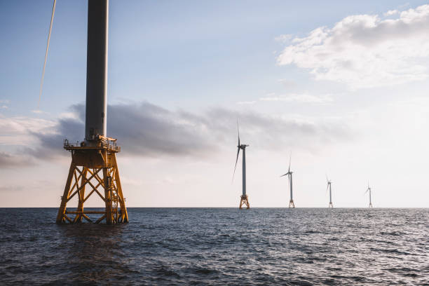 istock five turbines from the Block Island off shore wind project 1432360872
