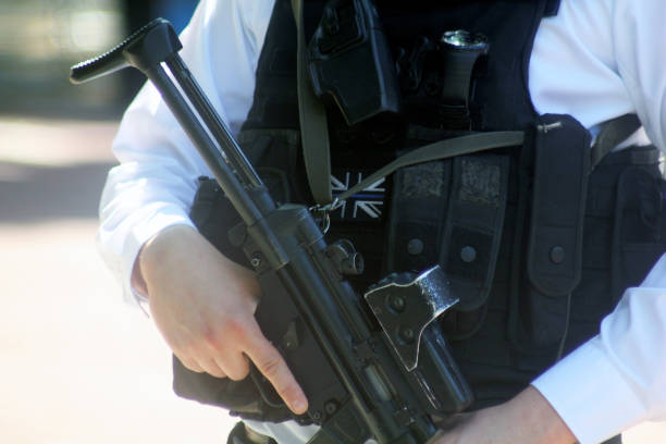 istock British armed police officer London England 1432361989