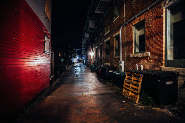 Dark alley  - Portland, Maine