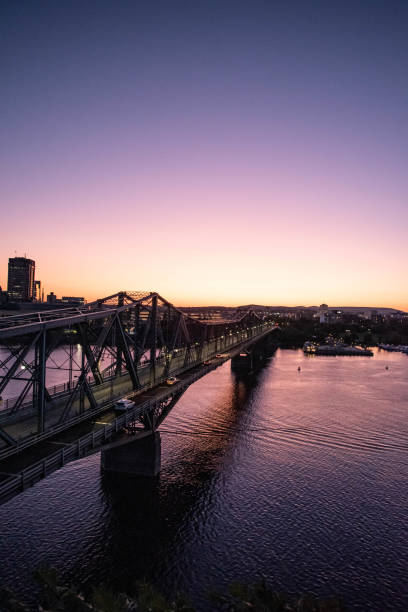 istock Purple Sunset overlooking the Ottawa River 1432363376