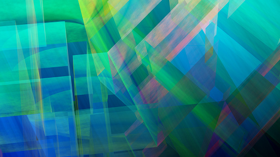 abstract background cubism geometric light effect texture clear faceted squares lines 3D illustration