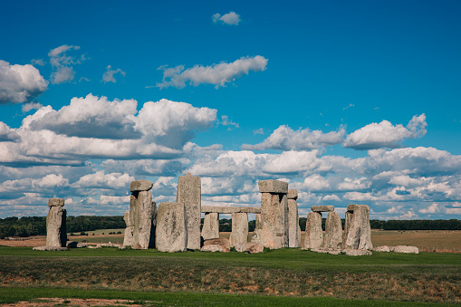 Stonehenge is a prehisotric monument on Sailbury Plain in Wiltshire, England, two miles from Amesbury.