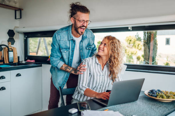 istock Couple working from home and spending time together in the kitchen 1432371114