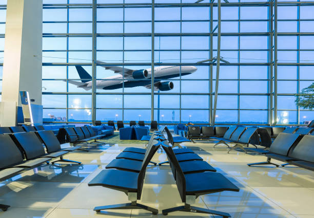 istock Airplane flight from the airport.  view from the window 1432392681