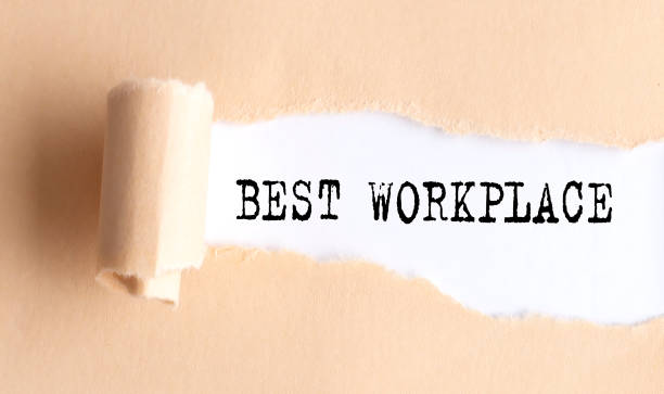 istock The text THE BEST WORKPLACE appears on torn paper on white background. 1432392950