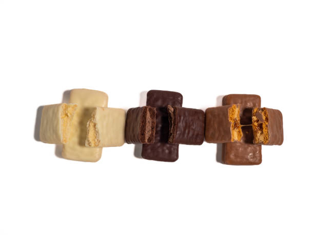 istock Chocolate bar on a white background. Various types of chocolate. 1432398190
