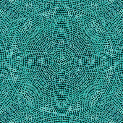 Seamless mosaic art pattern. Abstract art background.. Decorative mosaic Mandala ornament. Vector image.