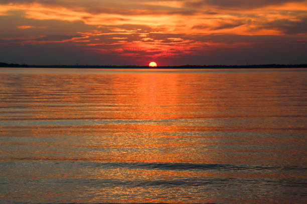 Brilliant sunset at Lake Lavon, Texas
