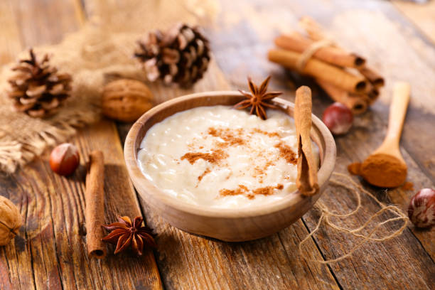 istock rice pudding with spices on wood background 1432407026