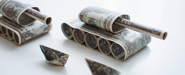 istock tank made of dollar bills. 1432407740