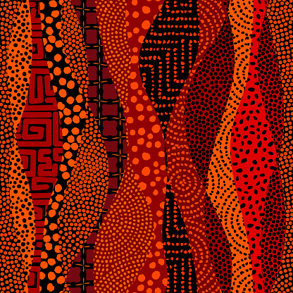 Seamless background pattern. Abstract ethnic tribal pattern in geometric style. Vector image