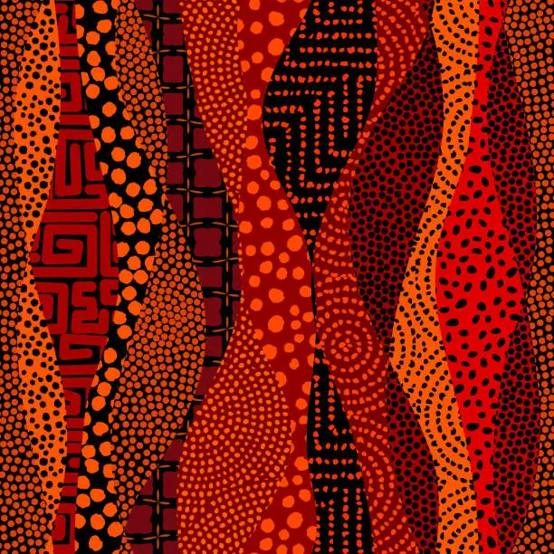 Vector illustration of Vector ethnic tribal pattern. Seamless art image.