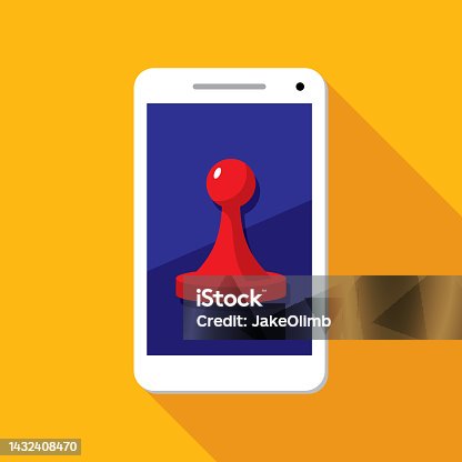 istock Board Game Piece Smartphone Icon Flat 1432408470