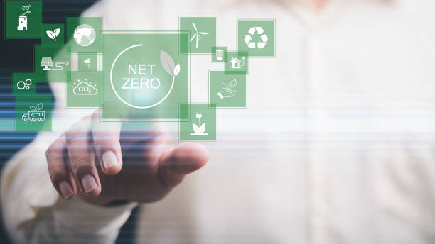 istock Net Zero,Carbon Neutral Concepts ,Greenhouse Gas Reduction Policy,Carbon Neutral,Environmental Mind,Green Industry,Businessmen show transformation concept icons,and take care of nature. 1432410287